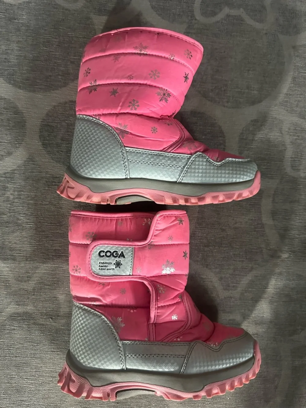 Coga Kids' Pink/Silver Winter Snow Boots